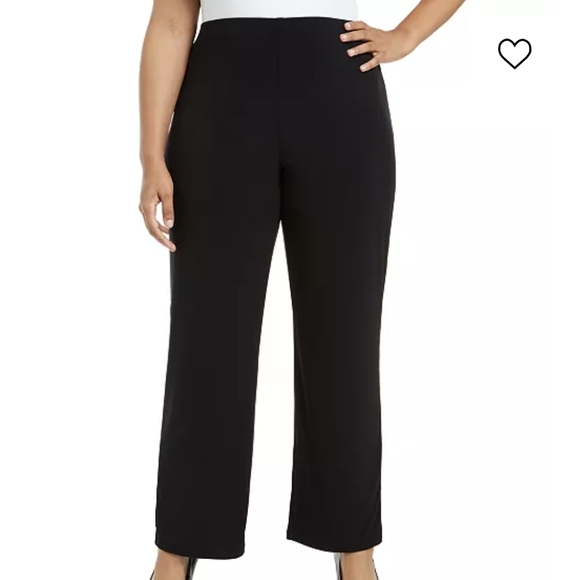 Alfani Elements Plus Size Pull-On Wide-Leg Pants, Short - Picture 2 of 4